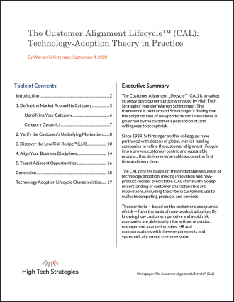 Front cover of the CAL White Paper CAL White Paper
